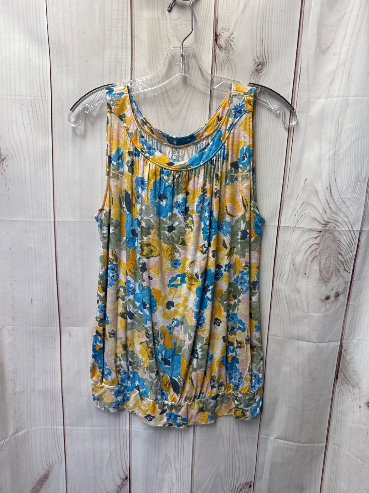 Loft Women's Size M Yellow Floral Sleeveless Top
