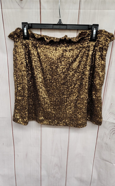 Joe Fresh Women's Size M Gold Sequined Skirt