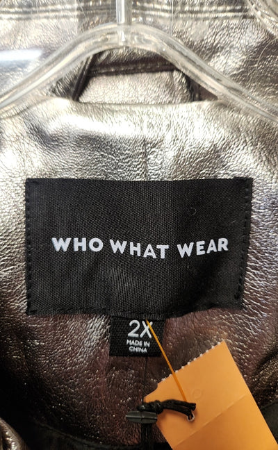 NWT Who What Wear Women's Size 2X Silver Jacket