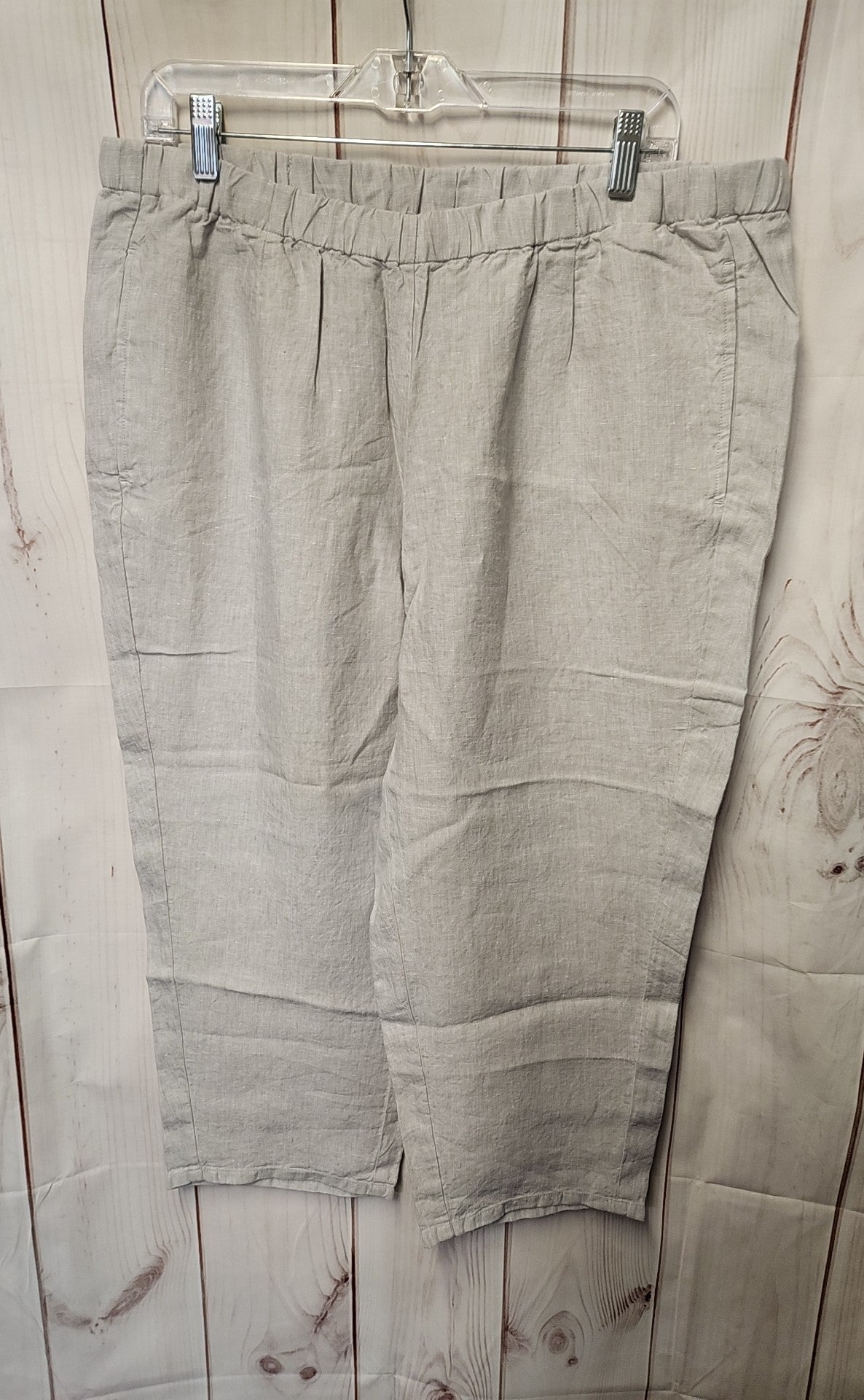 J Jill Women's Size 1X Gray Linen Pants