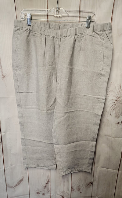 J Jill Women's Size 1X Gray Linen Pants