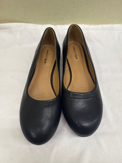 Comfortview Women's Size 9-1/2 Black Flats Shoes