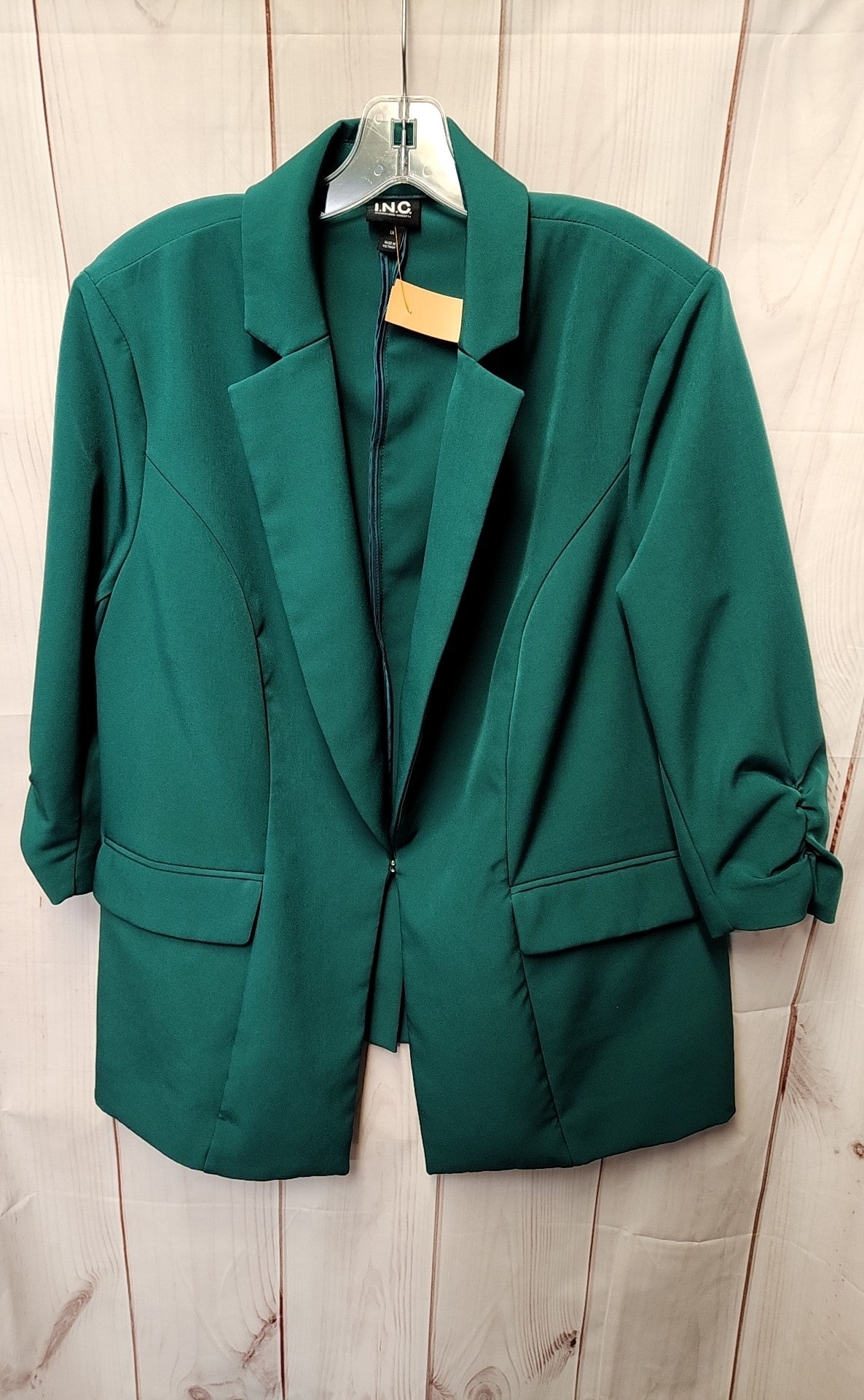 INC Women's Size 1X Green Jacket