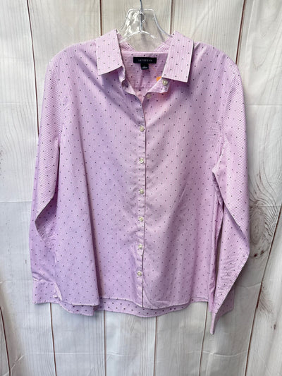 Lands End Women's Size 14 Pink Long Sleeve Top
