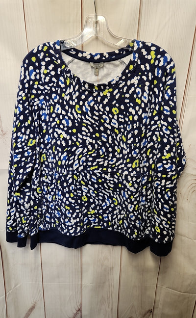 Talbots Women's Size XL Blue Sweatshirt