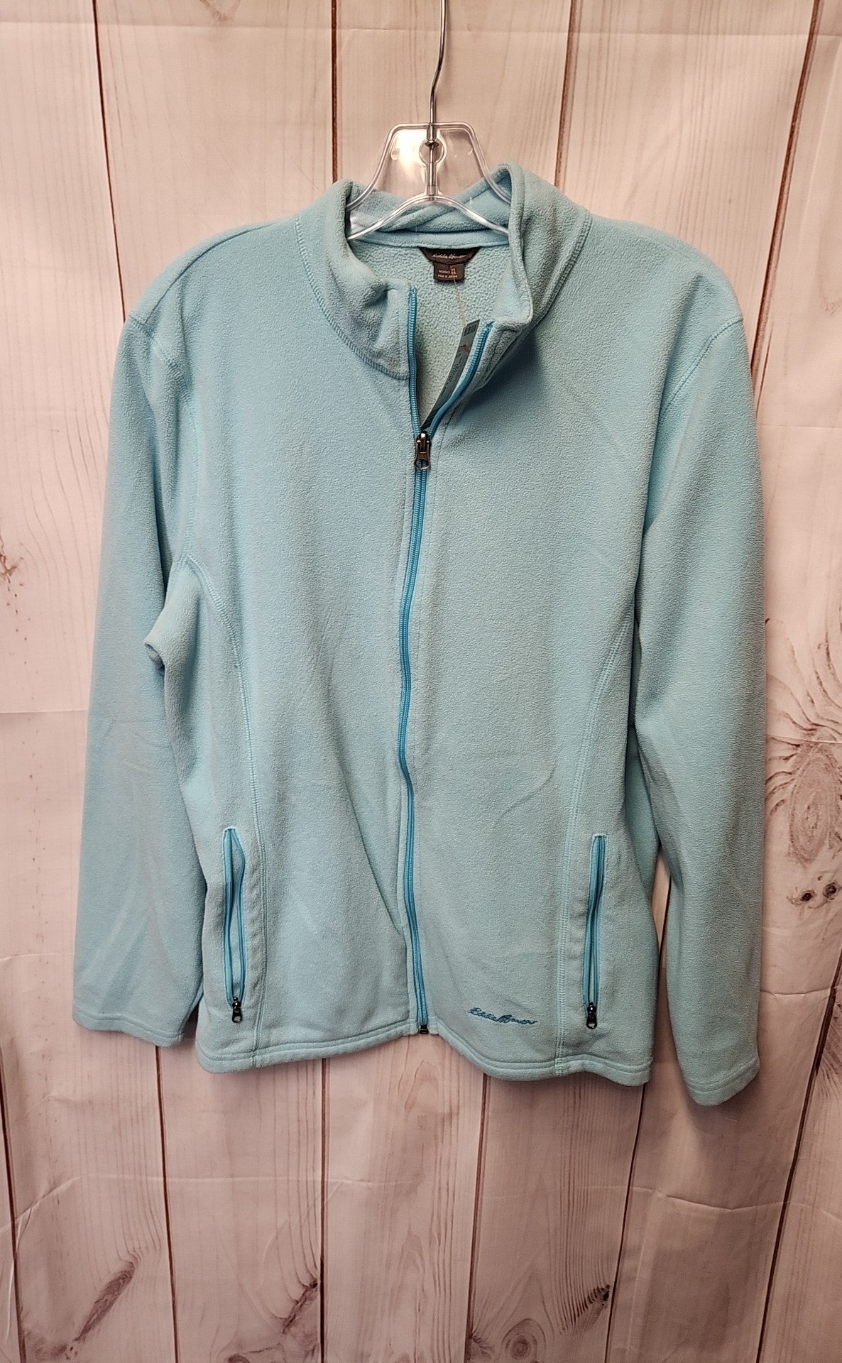 Eddie Bauer Women's Size XL Light Blue Full Zip Sweatshirt