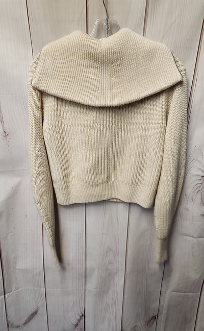 Everlane Women's Size XXS White Full Zip Sweater