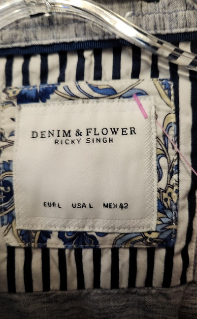 Denim & Flower Men's Size L Blue Shirt