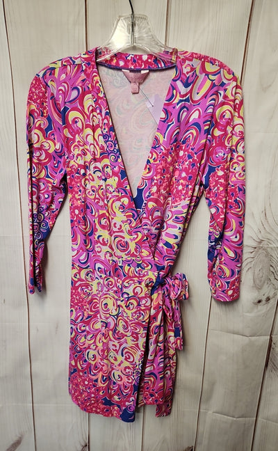 Lilly Pulitzer Women's Size M Pink Karlie Wrap Romper
