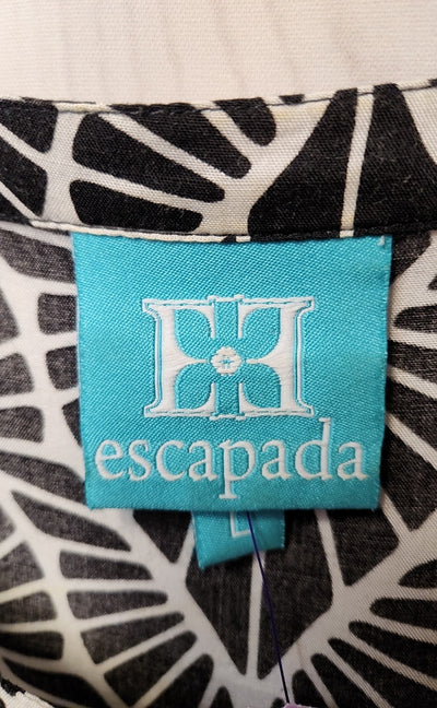 Escapada Women's Size L Black Short Sleeve Top