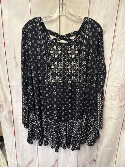 Style & Co Women's Size 1X Black Long Sleeve Top