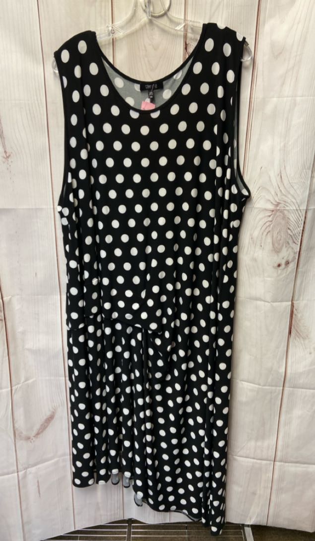 Comfy Women's Size 3X Black Polka Dot Dress