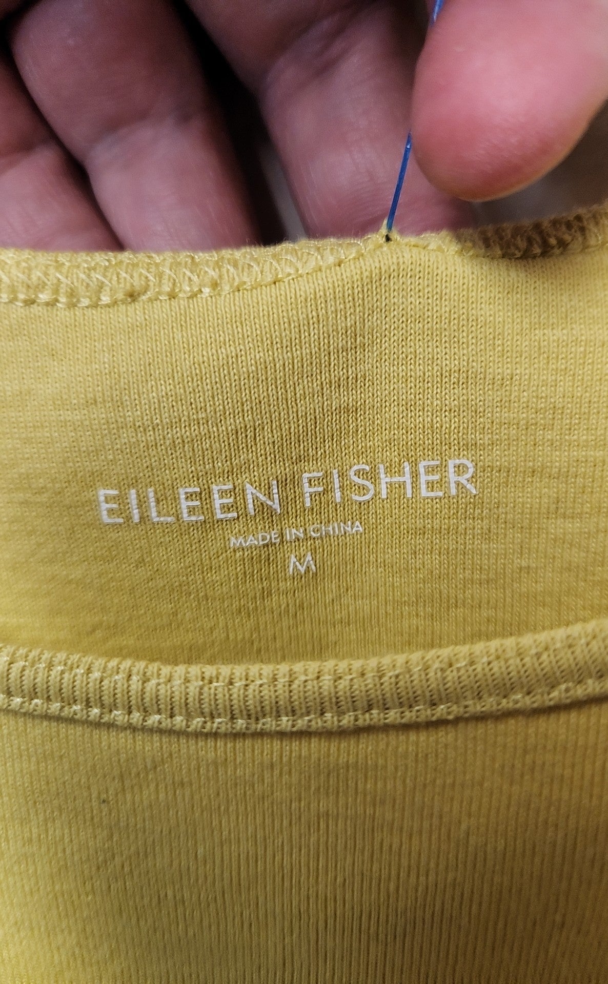 Eileen Fisher Women's Size M Yellow Sleeveless Top