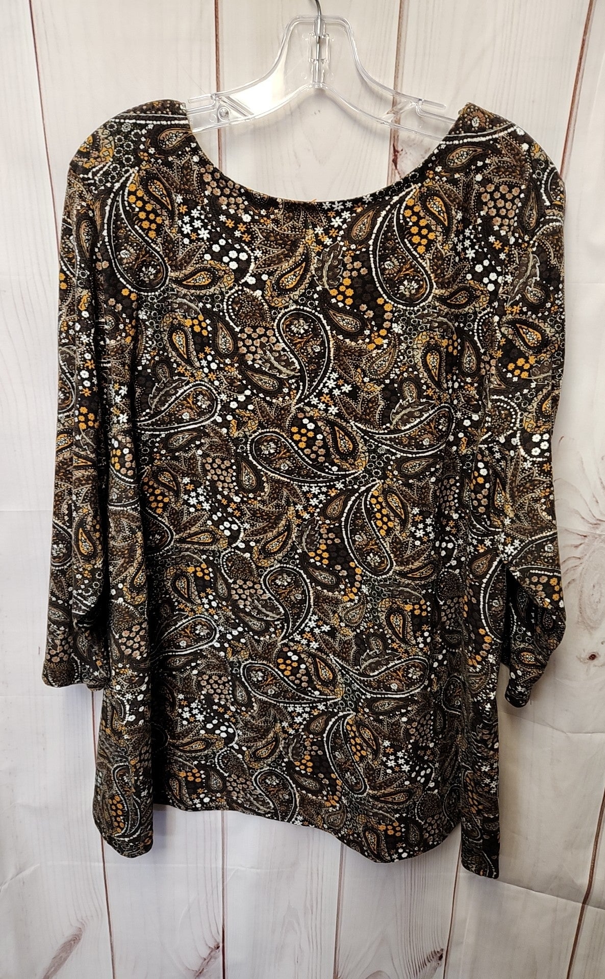 Jessica London Women's Size 26/28 Brown 3/4 Sleeve Top