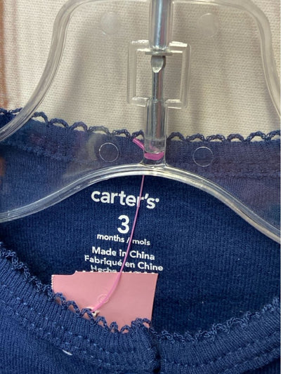 NWT Carters Girl's Size 3 Navy Romper