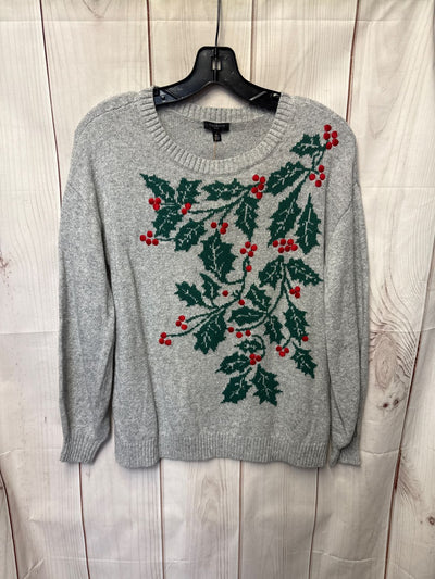 Talbots Women's Size M Petite Gray Holiday Sweater