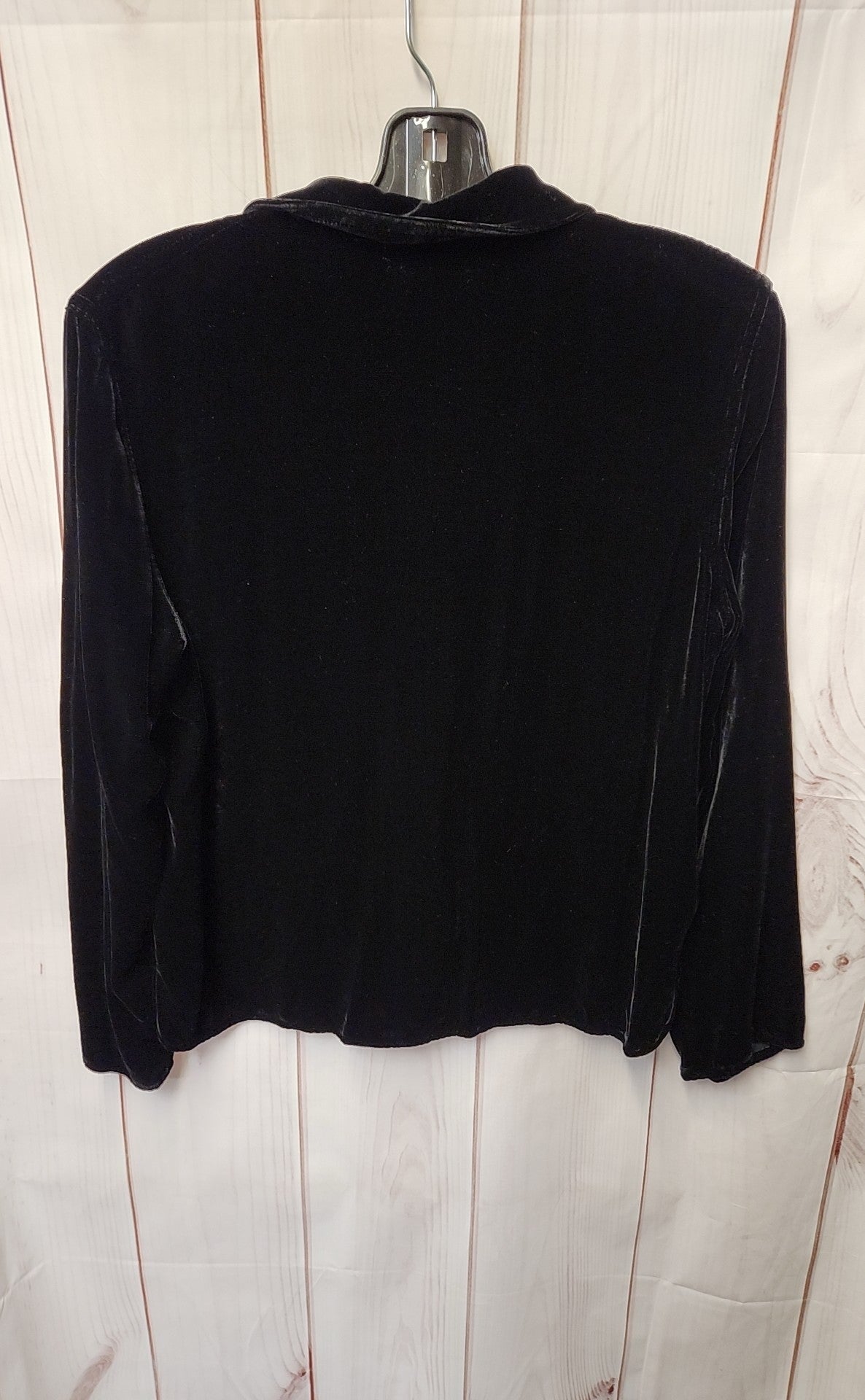 J Jill Women's Size M Black Velour Jacket