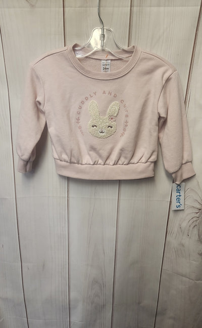 NWT Carters Girl's Size 24 Months Pink Sweatshirt