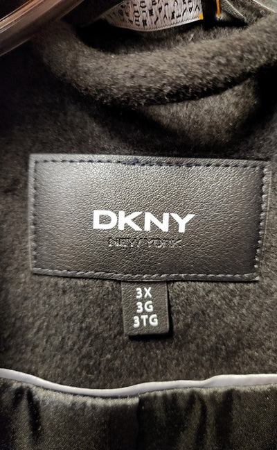 NWT DKNY Women's Size 3X Black Coat