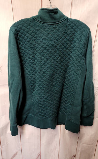 LL Bean Women's Size 1X Green Sweatshirt