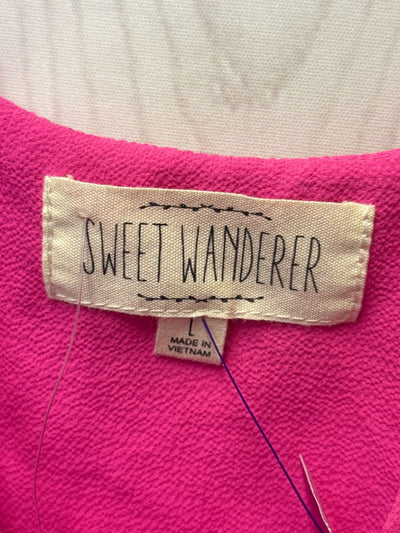 Sweet Wanderer Women's Size L Pink Sleeveless Top