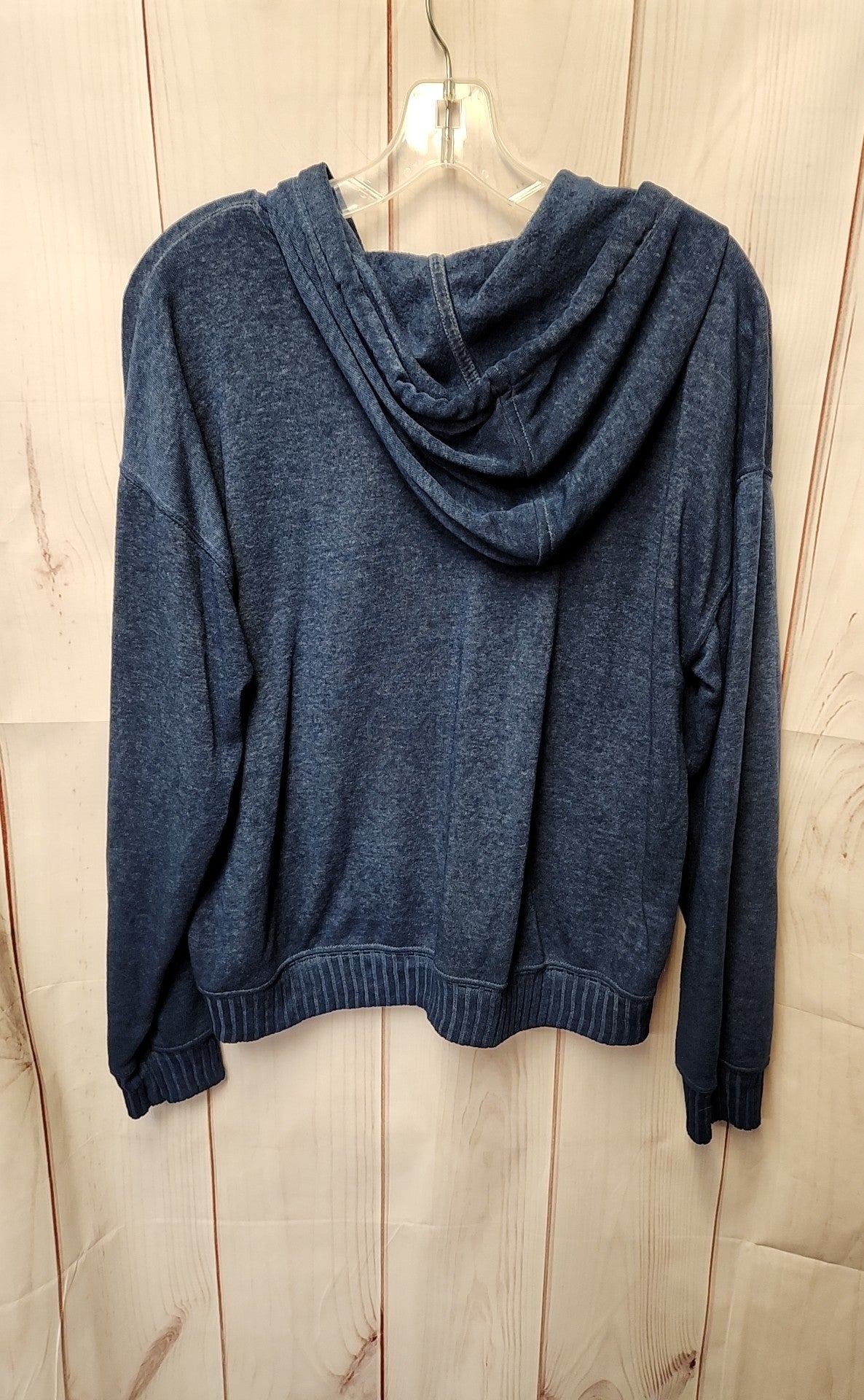 2 Liv Women's Size L Navy Full Zip Hooded Sweatshirt