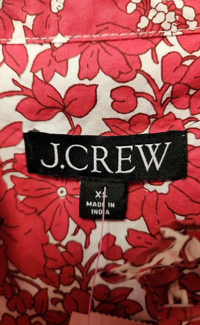 J Crew Women's Size XS Pink Floral Long Sleeve Top