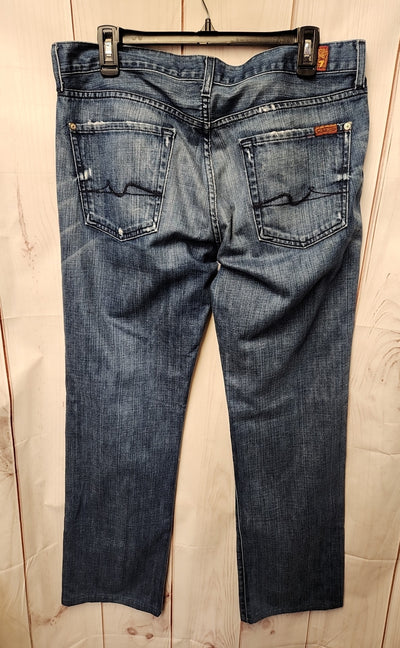 7 For All Mankind Men's Size 34 Blue Jeans Standard