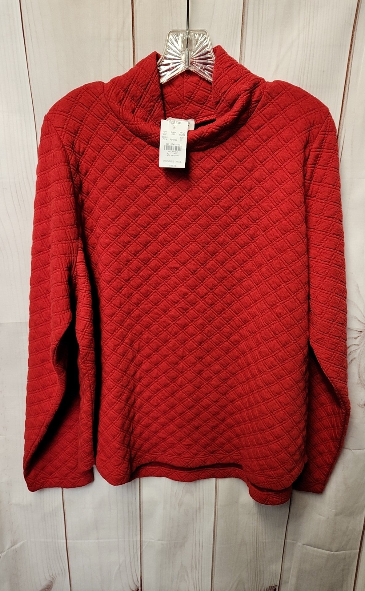 NWT J Crew Women's Size XL Red Sweatshirt