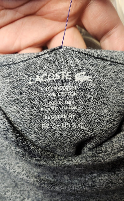 Lacoste Men's Size XXL Gray Shirt