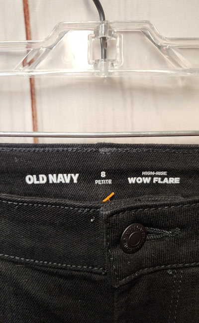 Old Navy Women's Size 29 (7-8) Petite Black Jeans High Rise Wow Flare