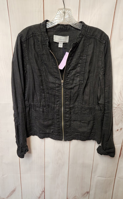 Caslon Women's Size S Black Linen Jacket