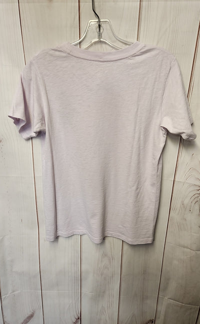 J Crew Women's Size XS Lavender Floral Short Sleeve Top