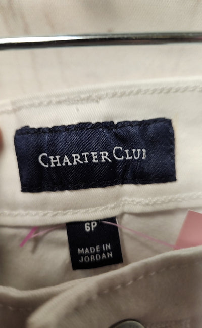 Charter Club Women's Size 6 Petite White Pants Lexignton Straight