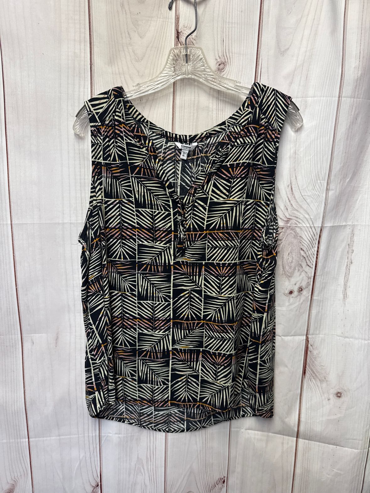 Sonoma Women's Size XL Black Sleeveless Top