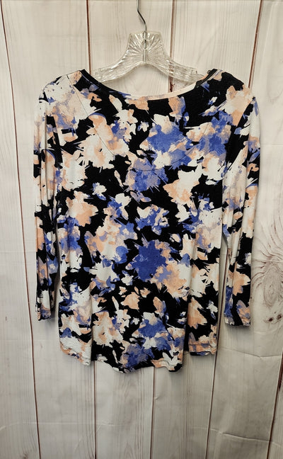 JM Collection Women's Size S Multi-Color Floral 3/4 Sleeve Top