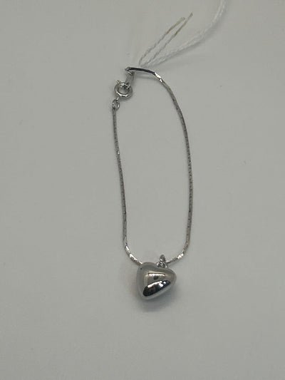 Silver Heart Shape Bracelet