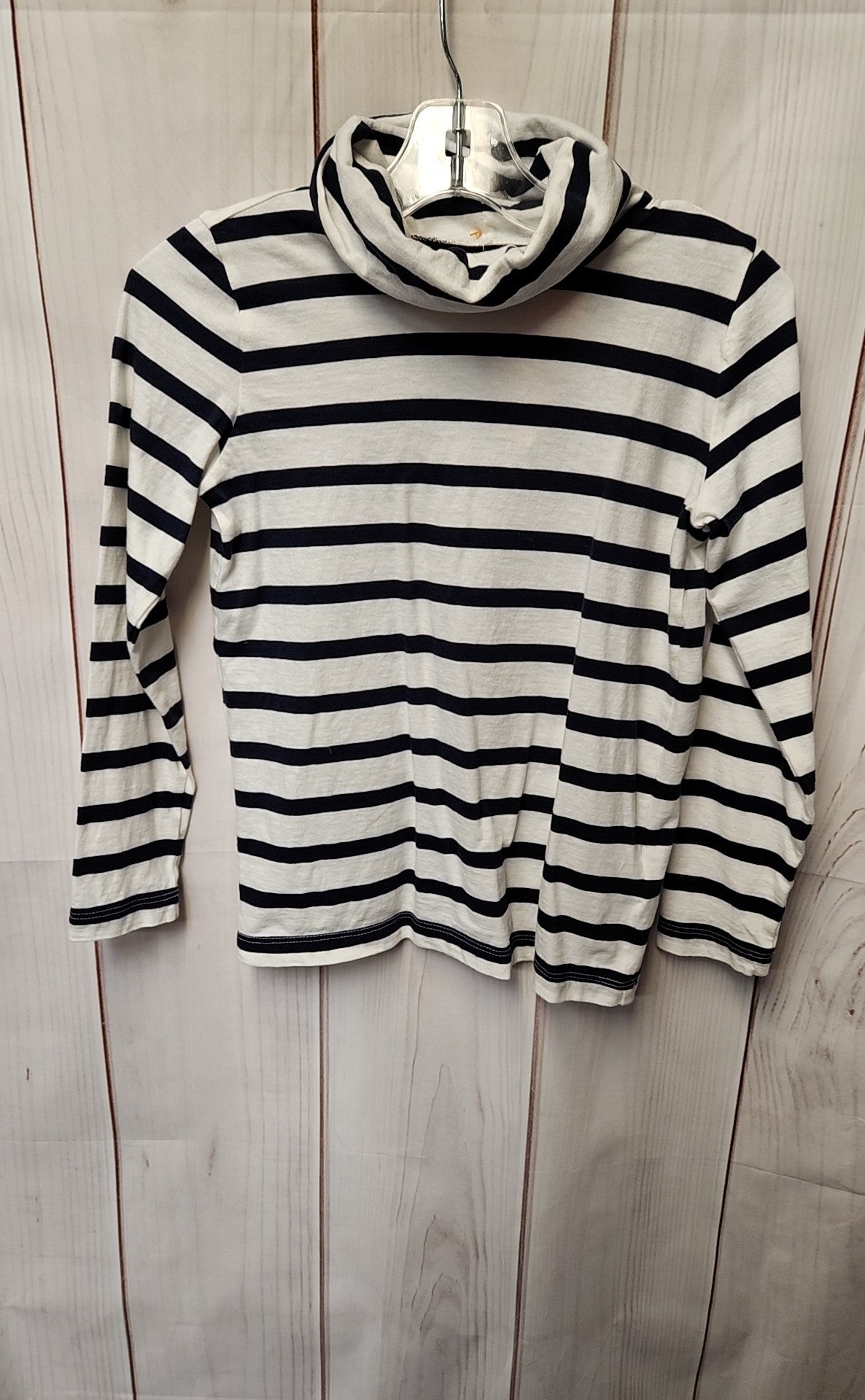 Crewcuts Girl's Size 6/7 White & Blue Shirt