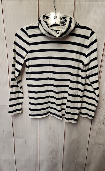 Crewcuts Girl's Size 6/7 White & Blue Shirt