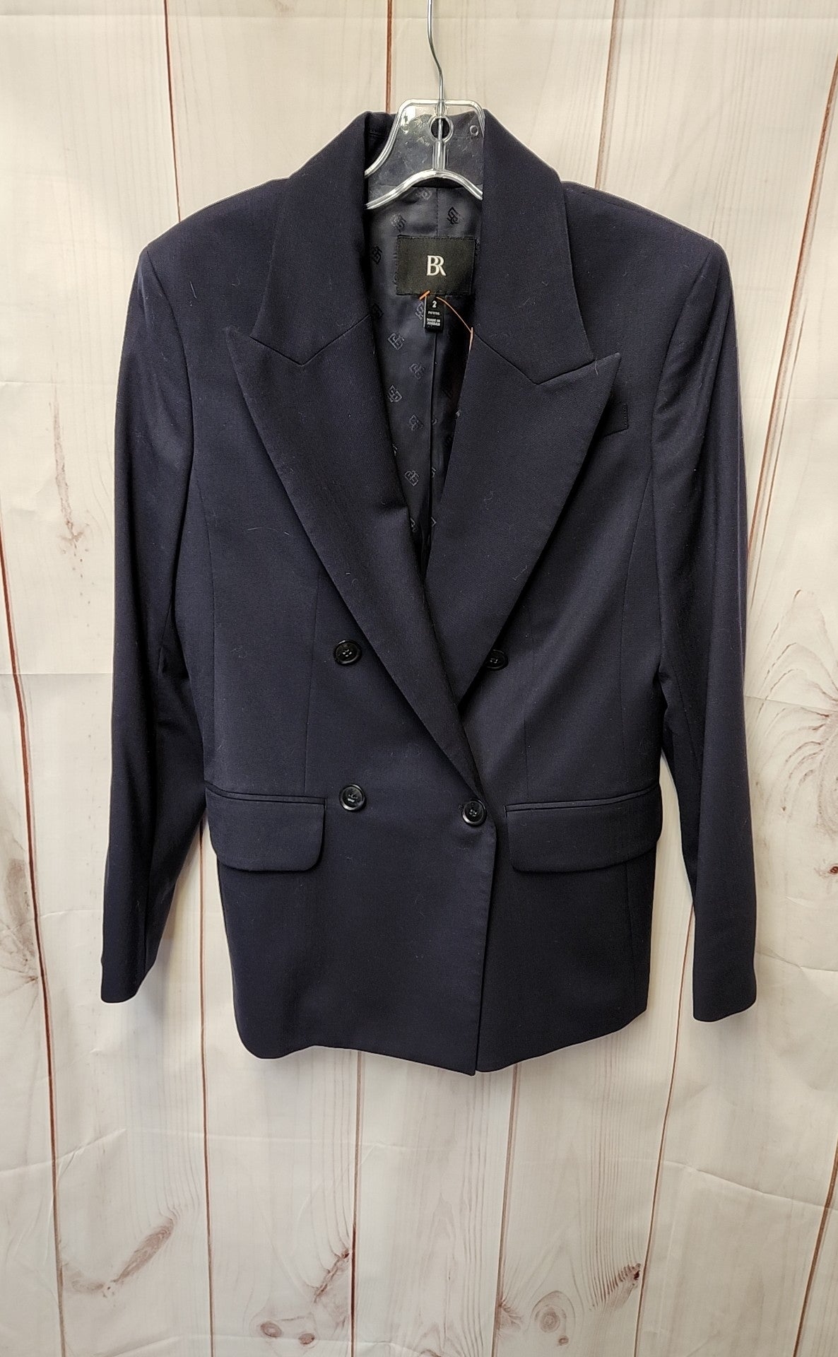 Banana Republic Women's Size 2 Petite Navy Blazer