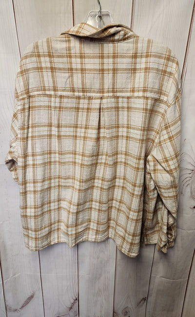 Old Navy Women's Size XL Beige Long Sleeve Top