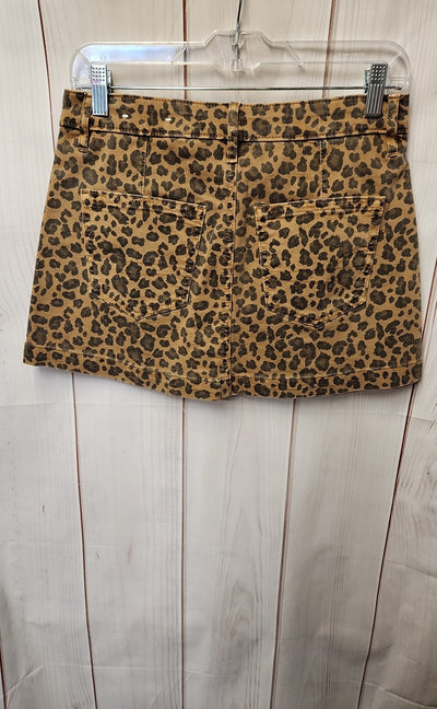 American Eagle Women's Size 0 Brown Animal Print Skirt Low Rise A-Line