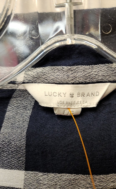 Lucky Brand Women's Size L Navy Long Sleeve Top