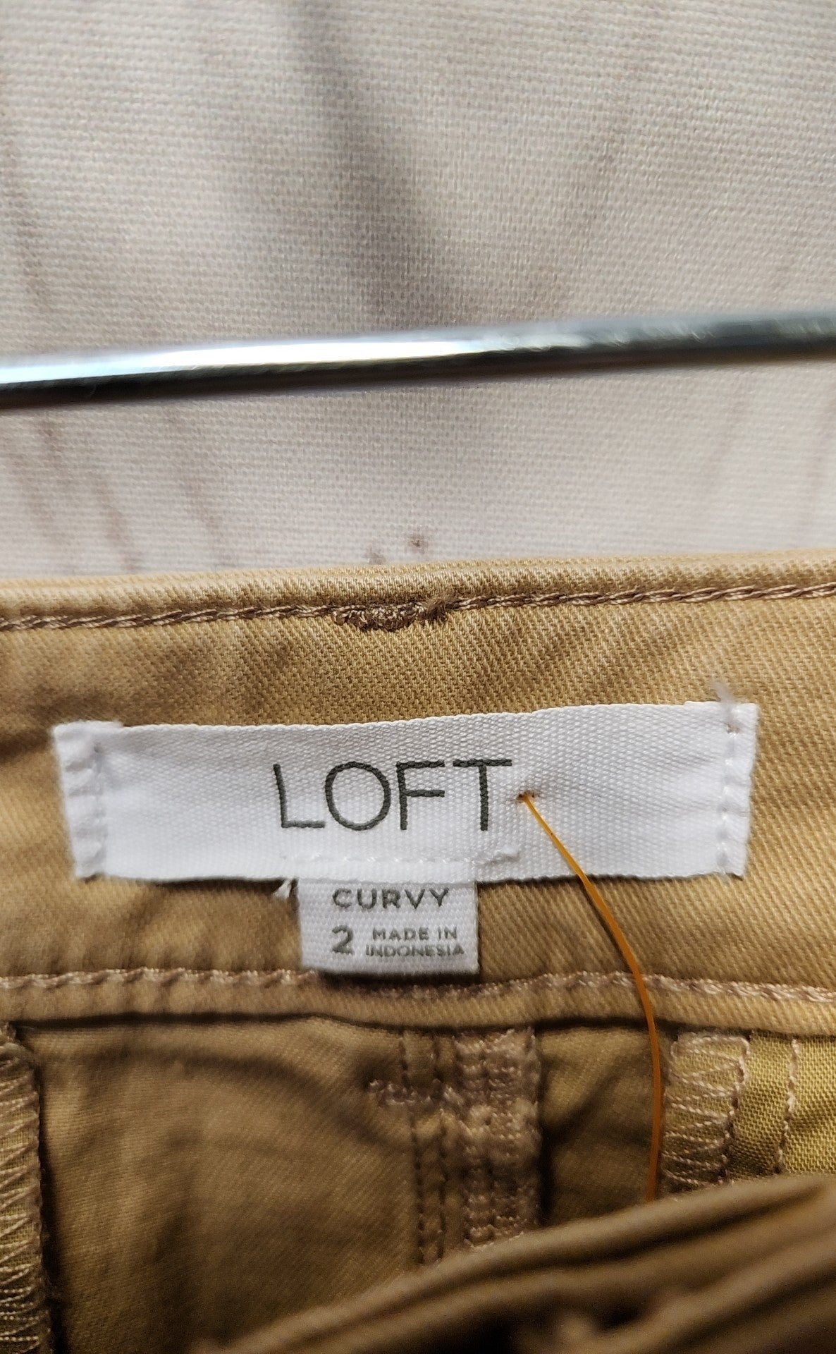 Loft Women's Size 2 Tan Pants The Monroe Wide Leg Curvy