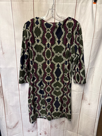 Jude Connally Women's Size L Green & Purple Snakeskin Dress