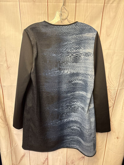 Tahari Women's Size M Black & Blue Cardigan