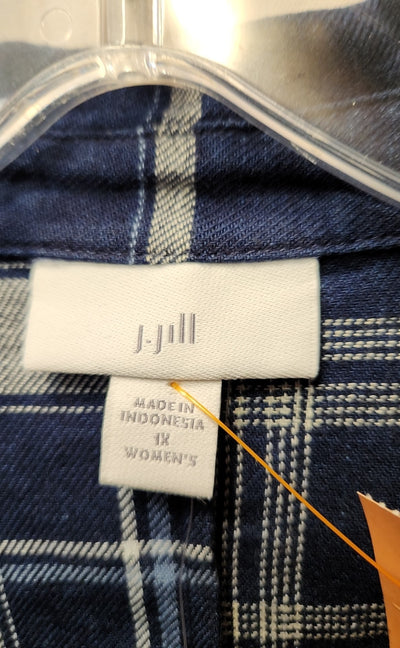 J Jill Women's Size 1X Navy Long Sleeve Top