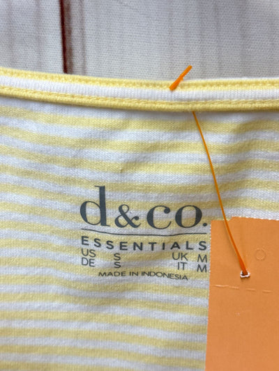 D & Co Women's Size S Yellow 3/4 Sleeve Top