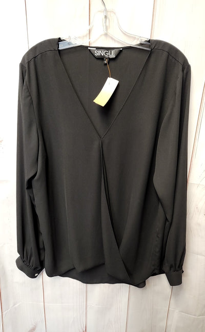 Single Women's Size L Black Long Sleeve Top