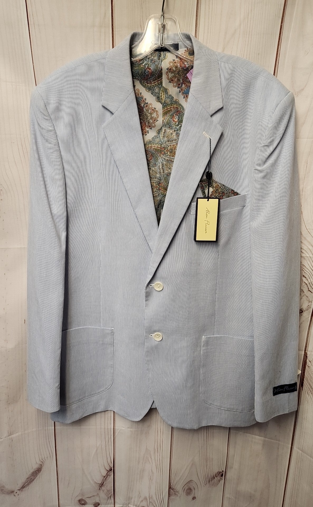NWT Alan Flusser Men's Size L Blue Sport Coat